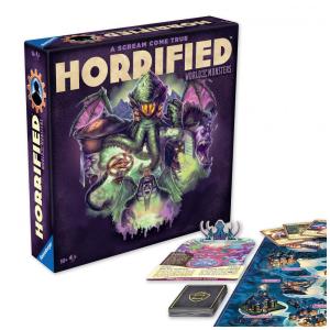 Jogo de Tabuleiro Estratégico Cooperativo Ravensburger Horrified World of Monsters para Maiores de 10 Anos