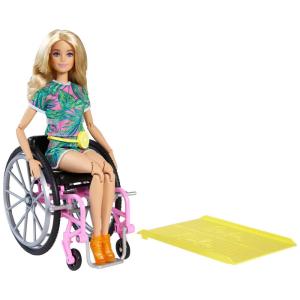 Boneca Barbie Fashionistas 165 com Cadeira de Rodas, Rampa e Acessórios Exclusivos