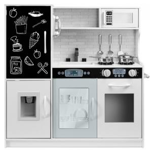 Cozinha Infantil com Design Realista, Telefone, Utensílios, Forno, Micro-Ondas e Pia para Crianças Acima de 3 Anos, Best Choice Products