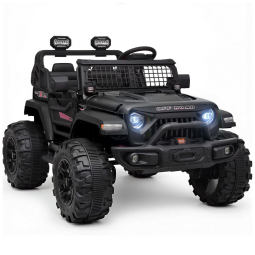Carro Elétrico Infantil a Bateria 24V 2 Assentos com 3 Velocidades Motor Potente 480W, BLITZSHARK SRK 0935 MAX, Preto