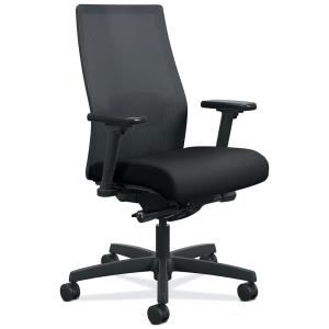 Cadeira de Escritório Ergonômica Giratória com Apoio de Braços e Suporte Lombar Ajustável, I2M2AMLC10TK, HON I2M2AMLC10TK, Preto