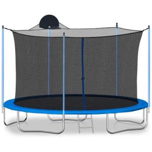 Jump Into Fun Tranpoline 16FT 15FT 14FT 12FT Tranpoline 1500LBS for Adults and Kids, Recreational Outdoor Heavy Duty Large Best Backyard