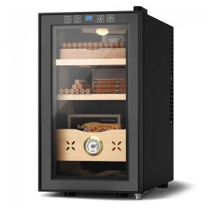 Umidor de Charutos Elétrico EUHOMY, 25 Litros, com Controle de Temperatura, Armário de Cedro Espanhol para 155 Unidades