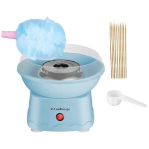 Máquina de Algodão Doce Elétrica com 10 Cones Reutilizáveis e Colher de Açúcar, 110V 400W, KLLsmDesign, Azul