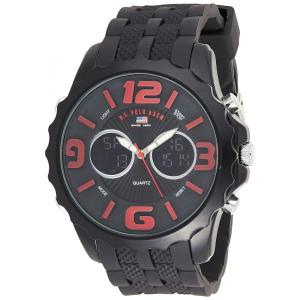 Relogio Masculino Digital e Analógico com pulseira de silicone esportivo, U.S., U.S. POLO ASSN. US9117, Preto
