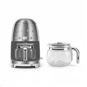 Cafeteira Gotejamento Retro Smeg – 10 xícaras Programável com Jarra Extra Inox, DCF02 DCF12 – 120V