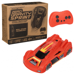 Air Hogs Zero Gravity Sprint RC Car Wall Climber Vermelho Recarregável via USB, Brinquedo Indoor para Crianças a partir de 4 anos