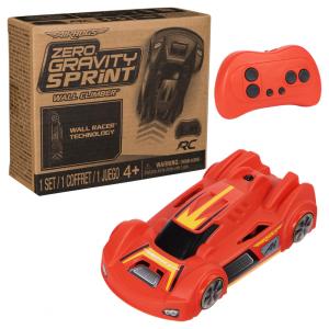 Air Hogs Zero Gravity Sprint RC Car Wall Climber Vermelho Recarregável via USB, Brinquedo Indoor para Crianças a partir de 4 anos