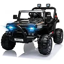 Carro Elétrico Infantil a Bateria 12V 2 Assentos com 3 Velocidades e Porta USB e AUX, TINKEAL, Preto