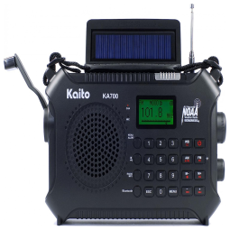 Kaito Rádio AM, FM, NOAA MP3 Bluetooth Gravador Despertador Lanterna e LED SOS