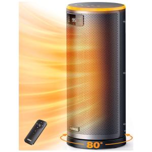 Aquecedor Elétrico de Cerâmica com Controle e Proteção Contra Superaquecimento, 1500W 110V, Rellorus, Preto