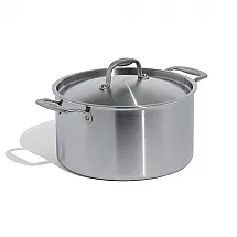 Caldeirão Made In Stainless Clad 8 Litros Aço Inox 5-ply com Tampa Compatível com Indução