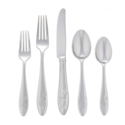 Conjunto de Talheres, Sofisticação e Durabilidade para Sua Casa com 65 Peças e Material de Aço Inoxidável, LENOX 893674, Prata