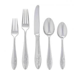 Conjunto de Talheres, Sofisticação e Durabilidade para Sua Casa com 65 Peças e Material de Aço Inoxidável, LENOX 893674, Prata