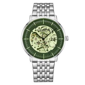Relógio Masculino Stuhrling 3994T Automático 42mm, Prata e Verde