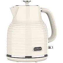 Chaleira Elétrica Anfilank 1.7L em Aço Inoxidável com Desligamento Automático, Proteção Contra Fervura e Luz LED, 110V, Creme