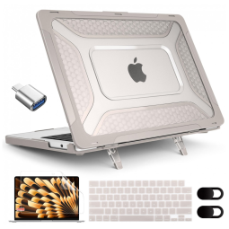 Capa Rígida Antichoque Rock Stone para MacBook Air 15″ (2023–2025, Modelos A3241/A3114/A2941, M2/M3/M4) – MEEgoodo