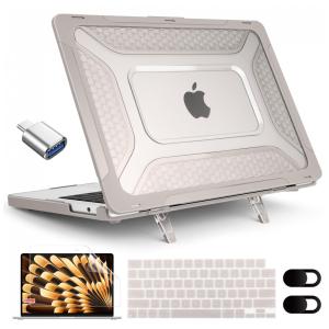 Capa Rígida Antichoque Rock Stone para MacBook Air 15″ (2023–2025, Modelos A3241/A3114/A2941, M2/M3/M4) – MEEgoodo
