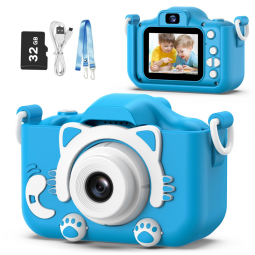 Câmera infantil Goopow para crianças de 3 a 8 anos, com vídeo HD 1080p, 12 MP, zoom digital 8x, 28 molduras divertidas, 3 jogos.