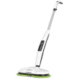 Esfregão Mop Elétrico sem Fio à Bateria Tanque de 330 mL 3 em 1, Lavador, Encerador e Limpador Silencioso, 110v, GLADWELL, Branco