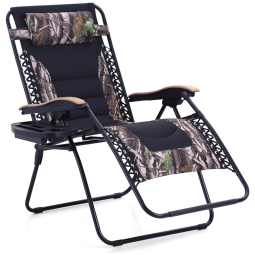 Cadeira Reclinável Ajustável Gravidade Zero com Apoio de Cabeça, PHI VILLA, Preto