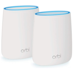 Orbi AC2200 Roteador Wi Fi Mesh e Extensor de Sinal Vel 2,2 Gbps Área 325 m2, NETGEAR RBK20W 100NAS, Branco