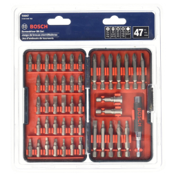 Kit Brocas de Chaves 47 Peças com Estojo, BOSCH T4047L, Azul