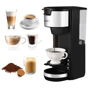 Cafeteira Elétrica Expresso Reservatório 1 L para Cápsula e Pó, 1000W, 110v, SUNVIVI OUTDOOR, Preto