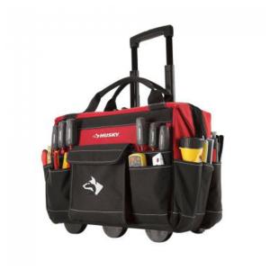 Bolsa de Ferramentas Organizadora com Rodas e 18 Compartimentos, HUSKY GP 43196N13, Preto