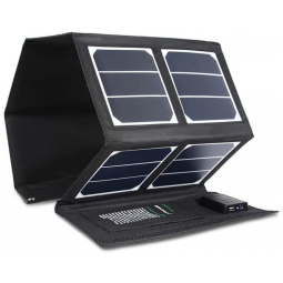 Painel solar carregador portátil, 40 W, 5 UV, 18 V, preto, KINGSOLAR PETC H40 88 2, Preto