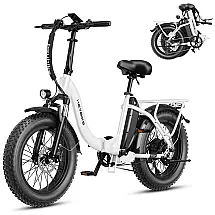 Bicicleta Elétrica Dobrável Heybike Ranger 2.0 Branca | Motor 1500W, Autonomia 88 km, Velocidade 40 km/h, Pneus 20"x4", Suspensão Frontal