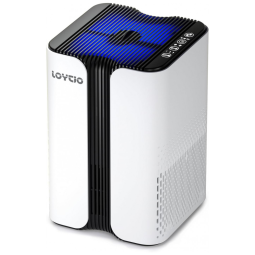 Purificador de Ar para Espaços até 37m2 com Modo de Sono de 24db, Luz Noturna, 3 Temporizadores e Aromaterapia, LOYTIO KJ7, Preto e Branco