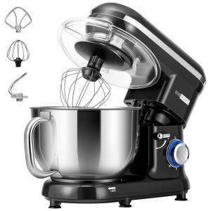 VIVOHOME Batedeira, Mixer, 650W 6 Velocidades 6L Preto 110V