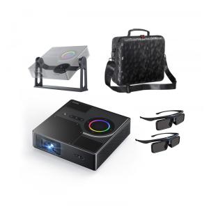 Projetor a laser portátil NexiGo Nova Mini com case, suporte gimbal e óculos 3D, Google TV, 1200 lumens, 1080p, tela até 150" 110V