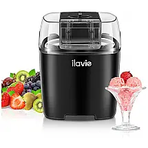 Sorveteira Automática 1,5 Litros com Receitas Práticas, 110v, ILAVIE IC008, Preto