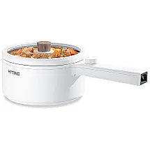 Mini Panela Elétrica Multifuncional 1.5L, com Forro Antiaderente, 600W, Branca, HYTRIC HG250, Branco