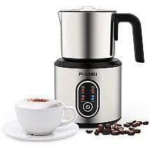 Espumador de Leite Elétrico, Capacidade 250 mL, Aço Inox e Desligamento Automático, 110v, FIMEI J20210205201, Prateado