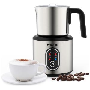 Espumador de Leite Elétrico, Capacidade 250 mL, Aço Inox e Desligamento Automático, 110v, FIMEI J20210205201, Prateado