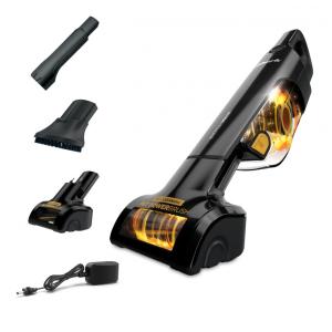 Aspirador de Pó Automotivo Portátil e Recarregável, Bateria 2200 mAh, SHARK, Preto