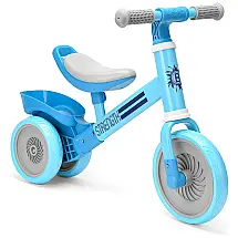 Bicicleta sem Pedal com 4 Rodas para Crianças de 2 a 4 Anos, Bakeling, Azul