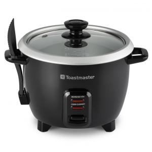 Panela de Arroz Elétrica 2,4L com Tampa de Vidro e Copo Medidor, 400W 110V, Toastmaster TM101RCCN, Preta