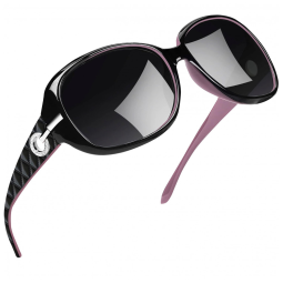 Óculos de Sol Feminino com Proteção UV, Joopin A02, Roxo e Preto