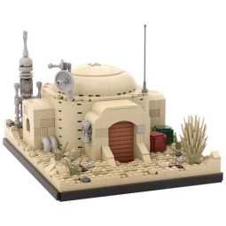 Kit de Construção Tatooine, 695 Peças, BUILDING BOAT, Bege