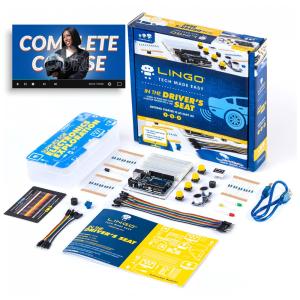 Kit de codificação STEM Crie seu próprio sensor de backup para carro Aprenda a programar com guias passo a passo LINGO