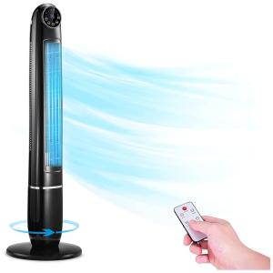 Ventilador de Torre com 3 Velocidades, Controle Remoto, 110V 125W, TRUSTECH TF 48R, Preto