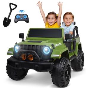 Joywhale Carro Elétrico Jeep 24V Recarregável para Crianças 2 Assentos até 24 kg, Idade Recomendada 3 Verde