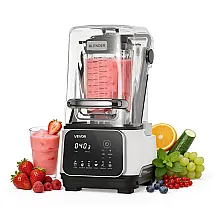 Liquidificador Profissional VEVOR HS-608C 2L 2200W 6 Programas Silencioso Auto Limpeza Branco 110V