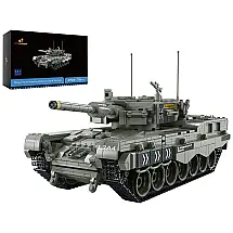 Kit de Construção Tanque Militar Leopard 2A4 com 1756 Peças, JMBricklayer, Cinza