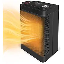 Mini Aquecedor Elétrico de Cerâmica com 4 Modos, 110V, PTILOTD, Preto