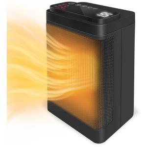 Mini Aquecedor Elétrico de Cerâmica com 4 Modos, 110V, PTILOTD, Preto